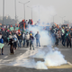 Tear gas fired by the Delhi police on Jan. 26 at the tractor rally.